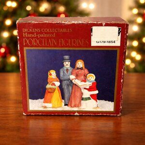 Vintage Dickens Collectables Hand-Painted Porcelain Figurines Christmas Carolers